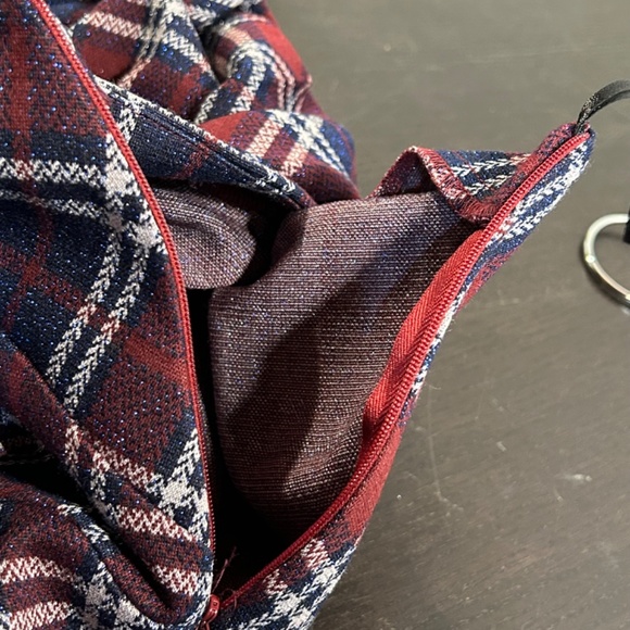 NWOT Eva Franco Daphne One Shoulder Plaid Glittered Ruched Top Size 2 - Picture 8 of 16